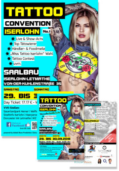 Plakat- & Flyererstellung für die Tattooconvention Iserlohn